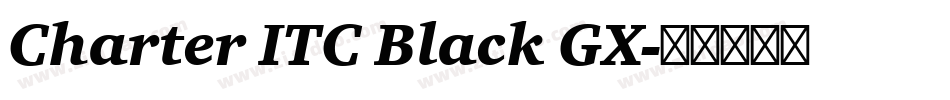 Charter ITC Black GX字体转换